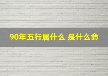 90年五行属什么 是什么命